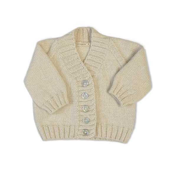 High V-neck Cardigan, Soft White
