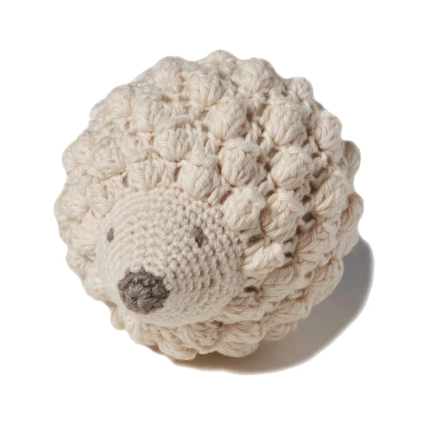 Hedgehog Rattle, Ecru