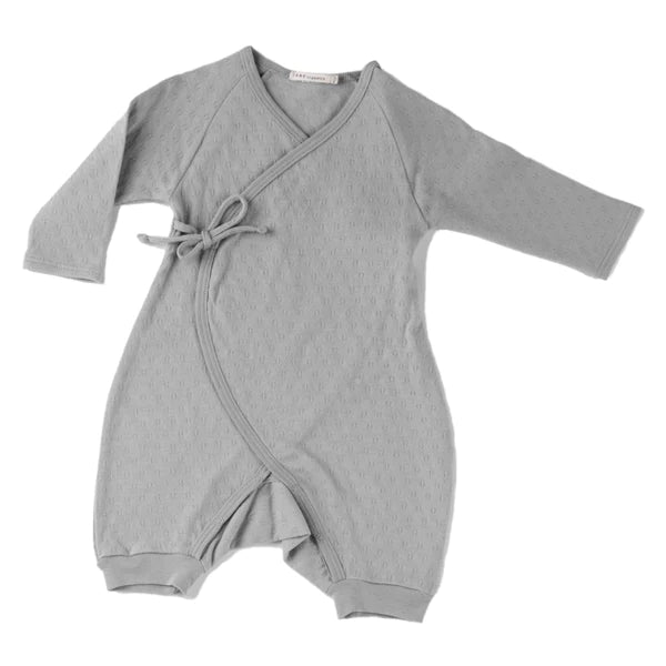 Pointelle Kimono Onesie with Leggings, Graphite