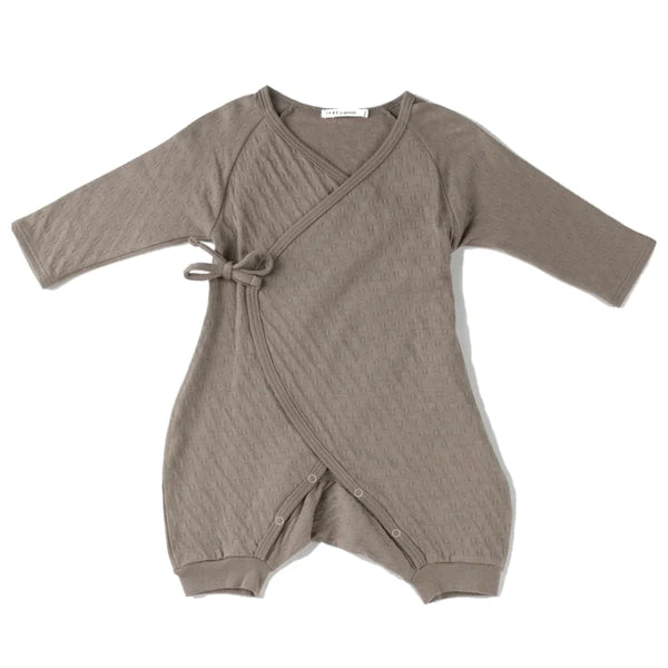 Pointelle Kimono Onesie with Leggings, Earth