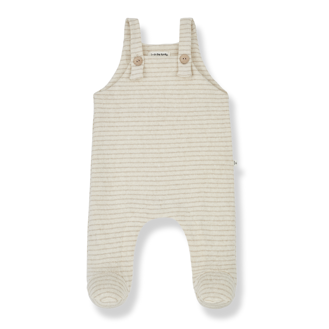 Dominique Overall w/ Feet, Ecru