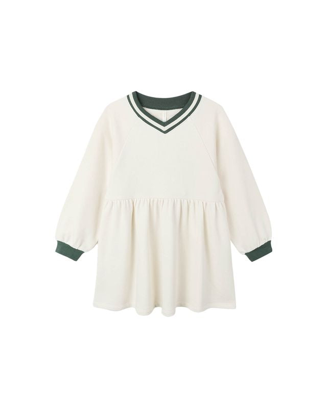 Raglan Sweatshirt Dress, Natural