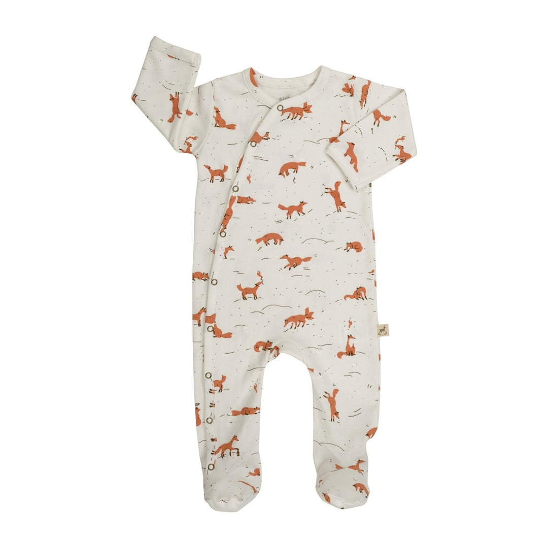 Footed Jumpsuit, Foxes - Ivory