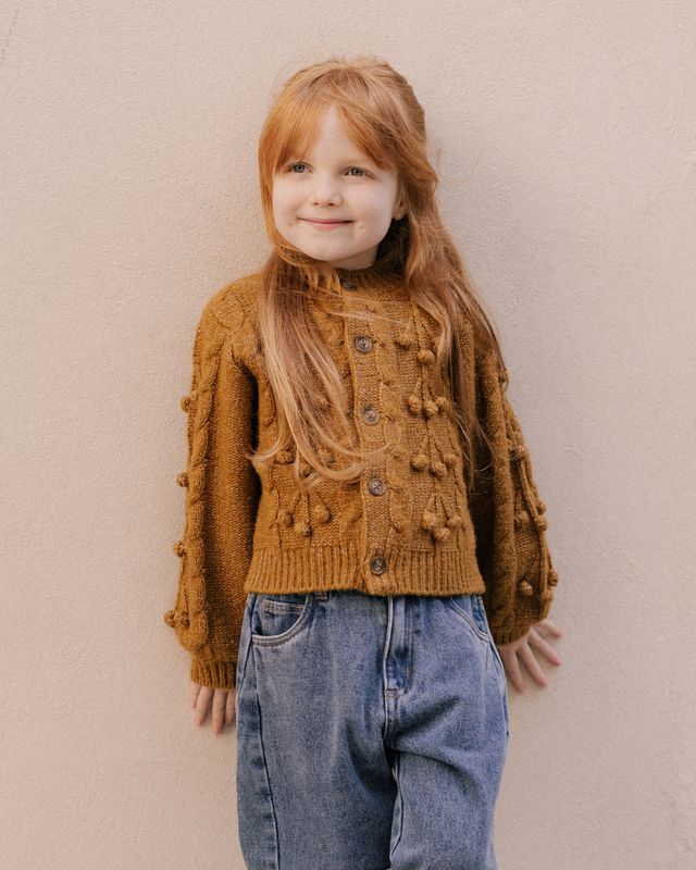 Bobble Cardigan, Golden