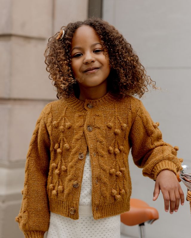Bobble Cardigan, Golden