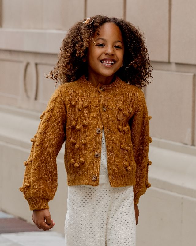 Bobble Cardigan, Golden