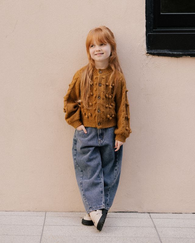 Bobble Cardigan, Golden
