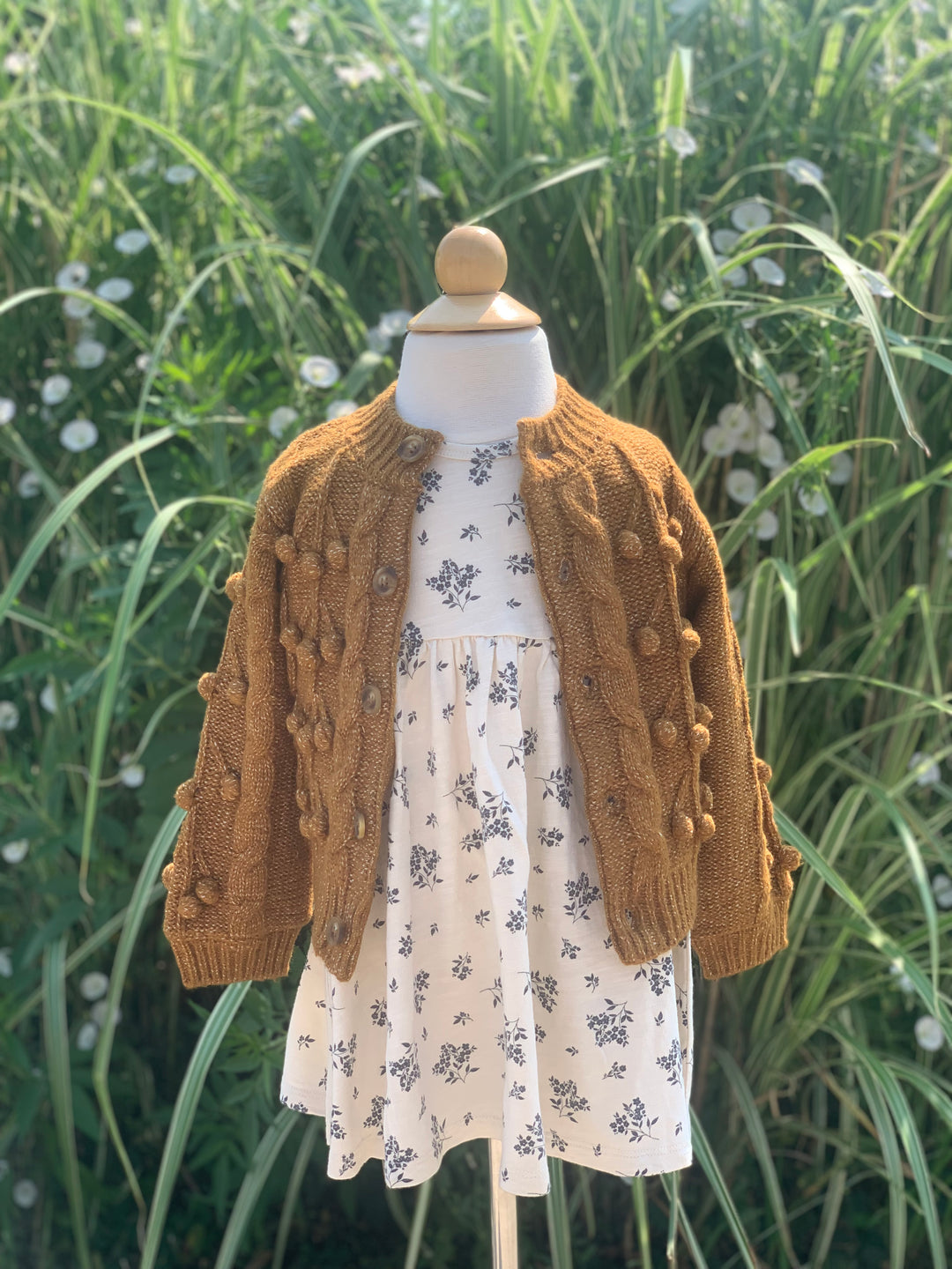 Bobble Cardigan, Golden