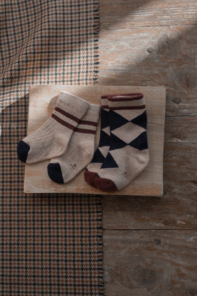 Jeppe Intarsia Socks, Tortora