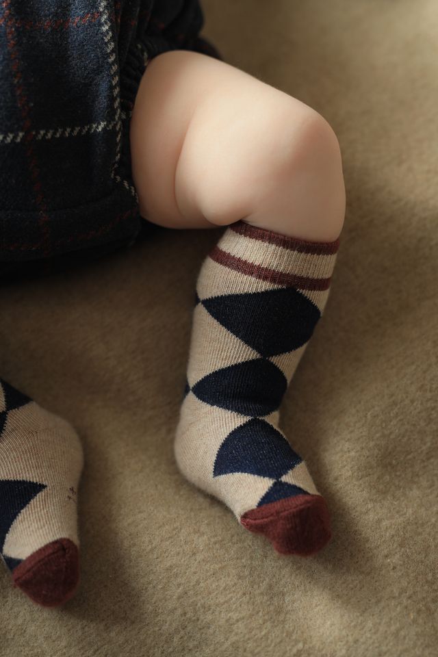 Jeppe Intarsia Socks, Tortora
