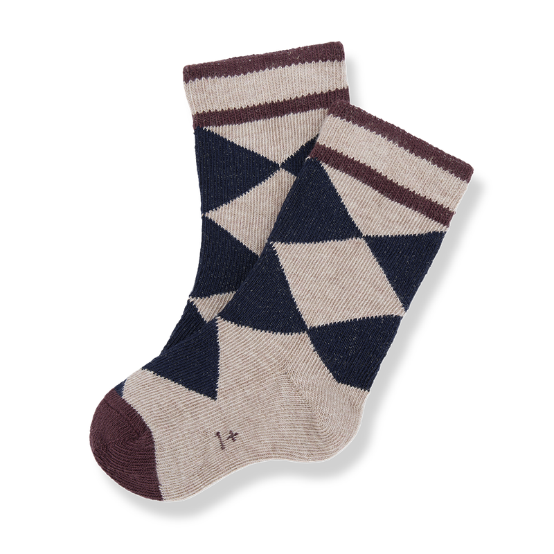 Jeppe Intarsia Socks, Tortora