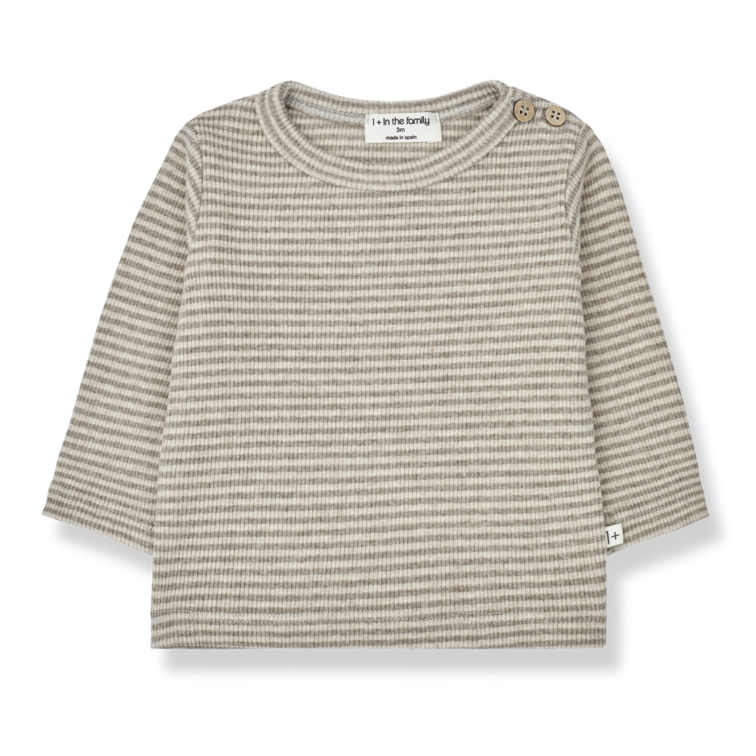 Kerem L/S T-Shirt, Oatmeal-Taupe