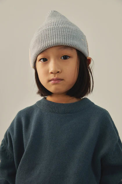 Gray Label Knitted Beanie, Grey Melange | Blackbear