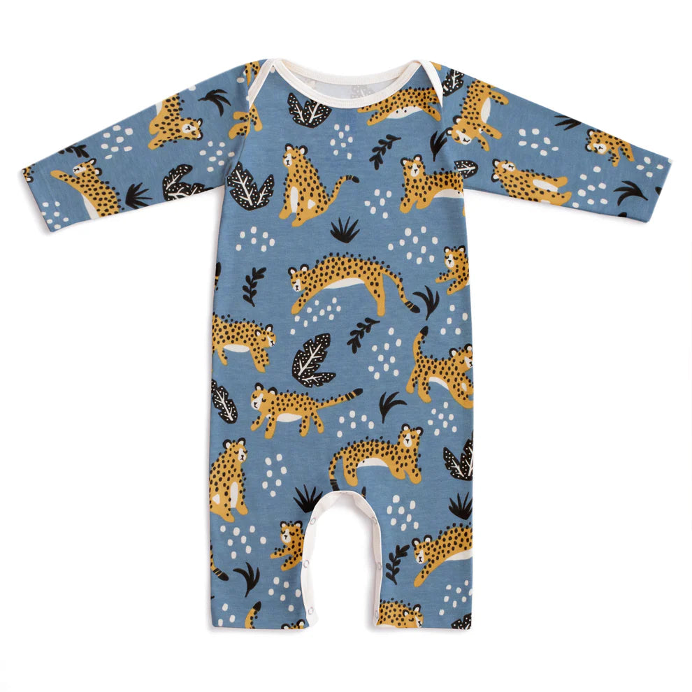 L/S Romper, Wildcats Lake Blue