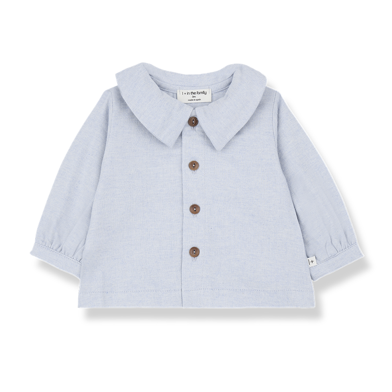 Nadia Collar Blouse, Blue