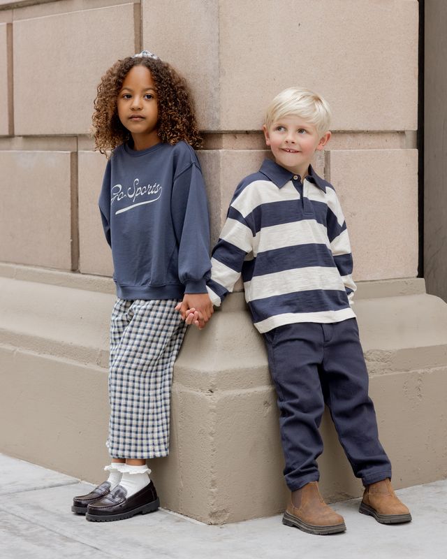 Rugby Polo, Navy Stripe