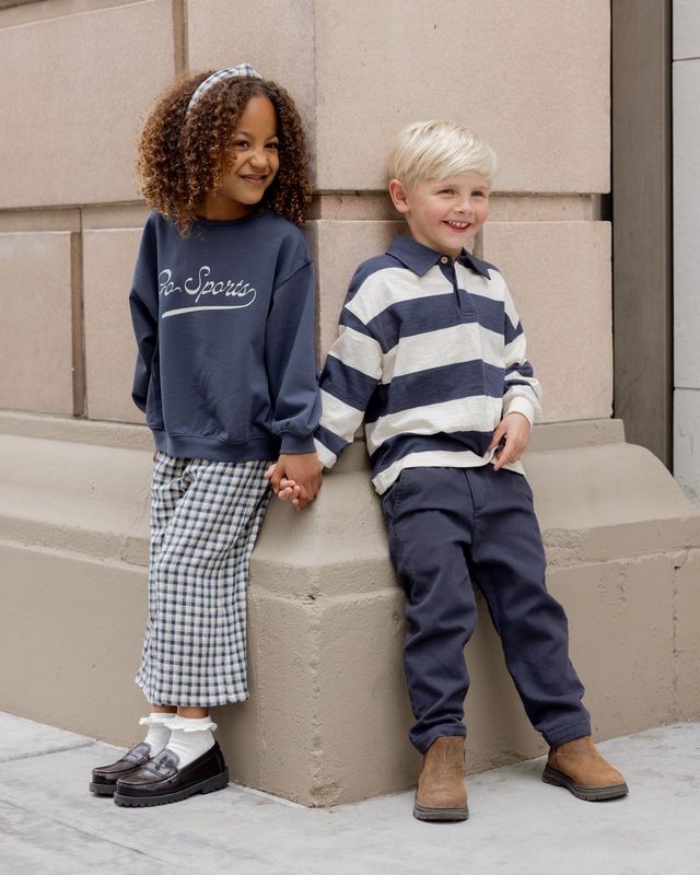 Rugby Polo, Navy Stripe