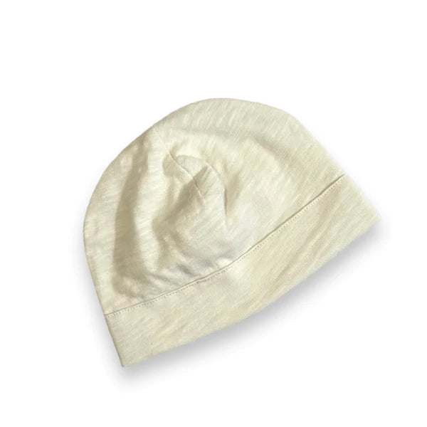 Flame Skull Cap, Ecru