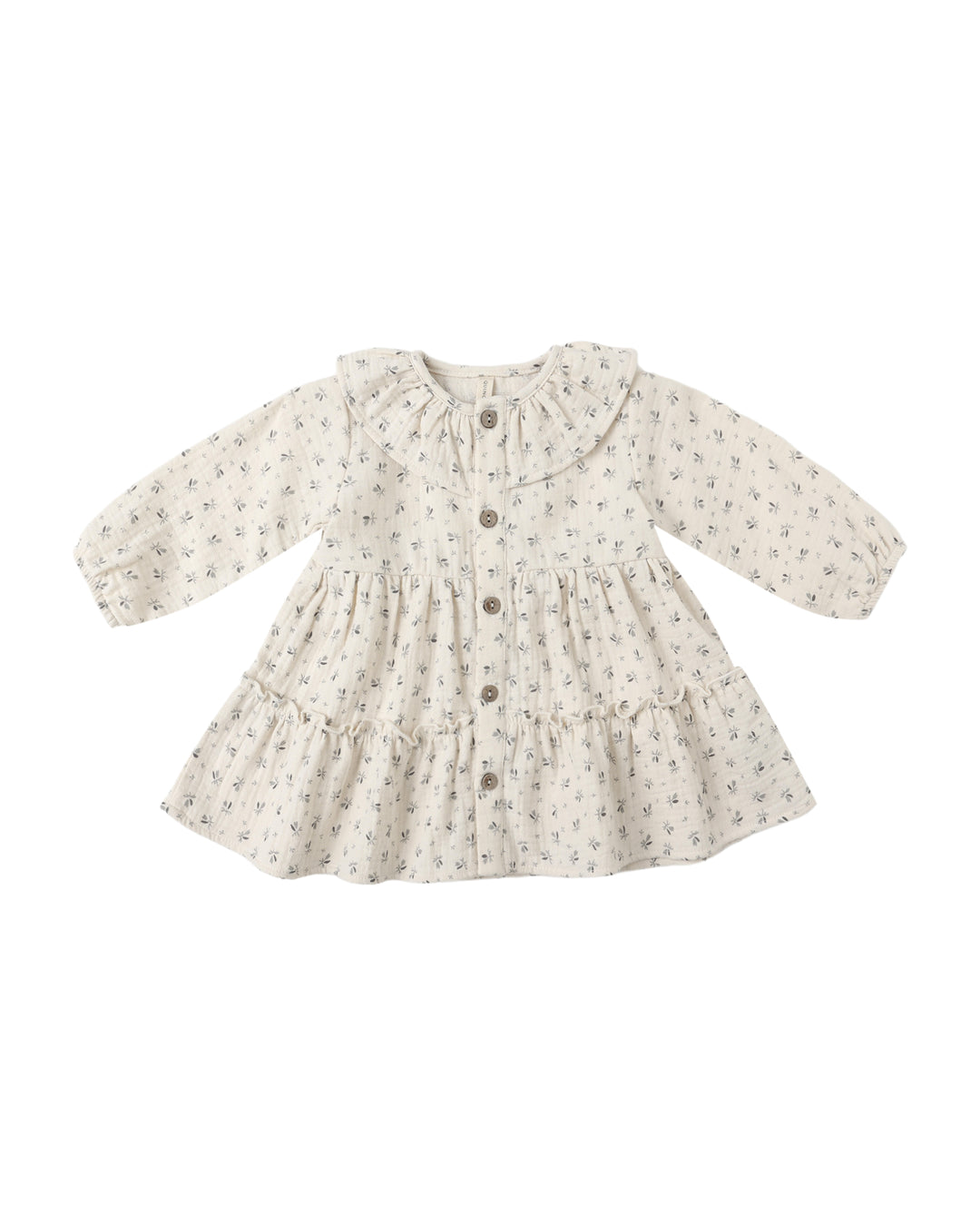 Ruffle Collar Button Dress, Bluebell