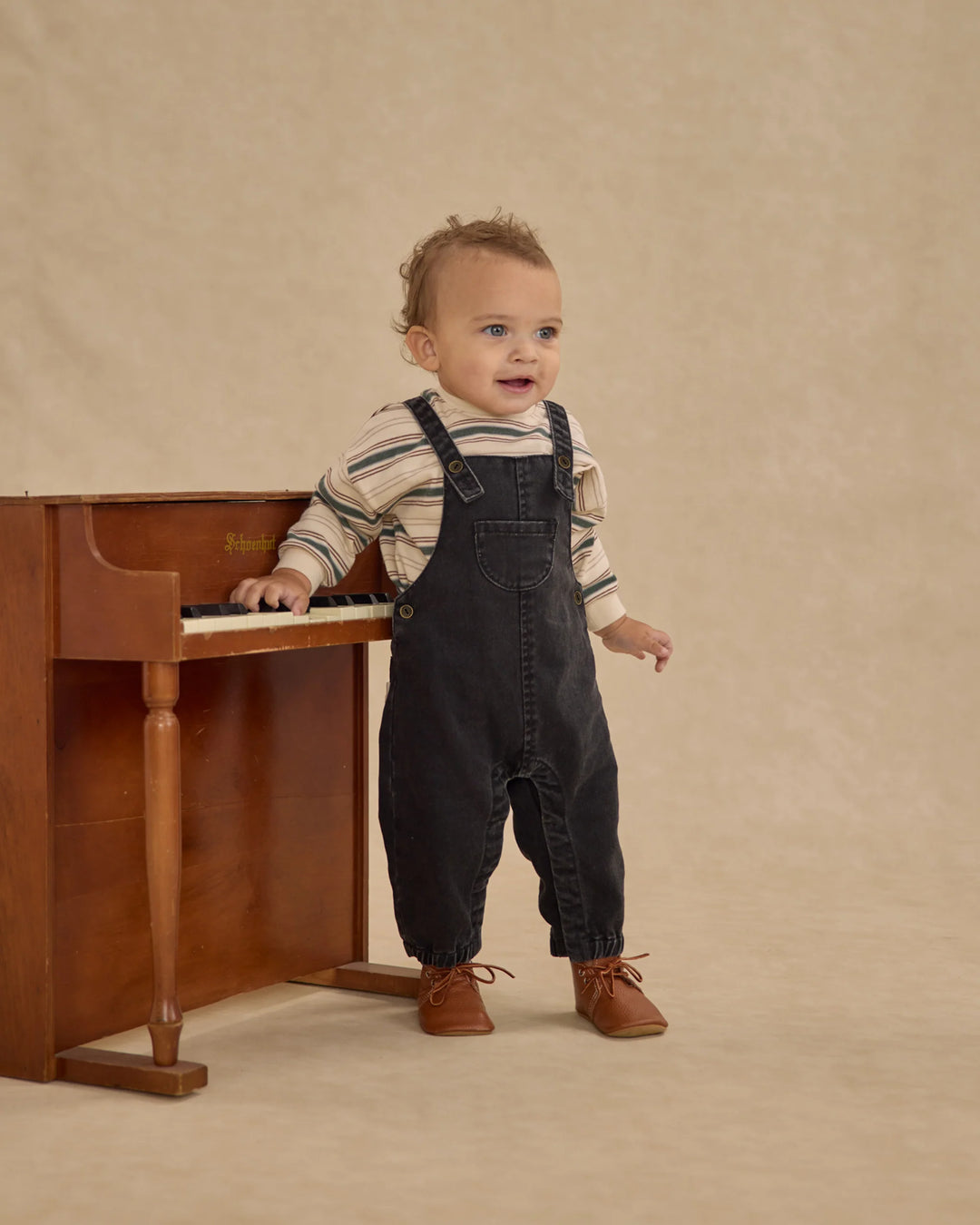 Baby Overalls, Washed Black