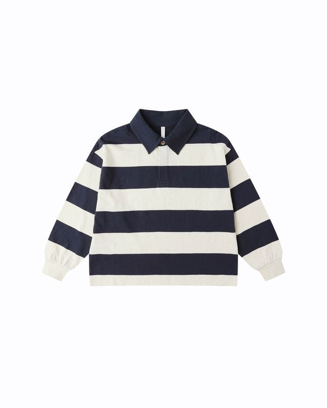 Rugby Polo, Navy Stripe