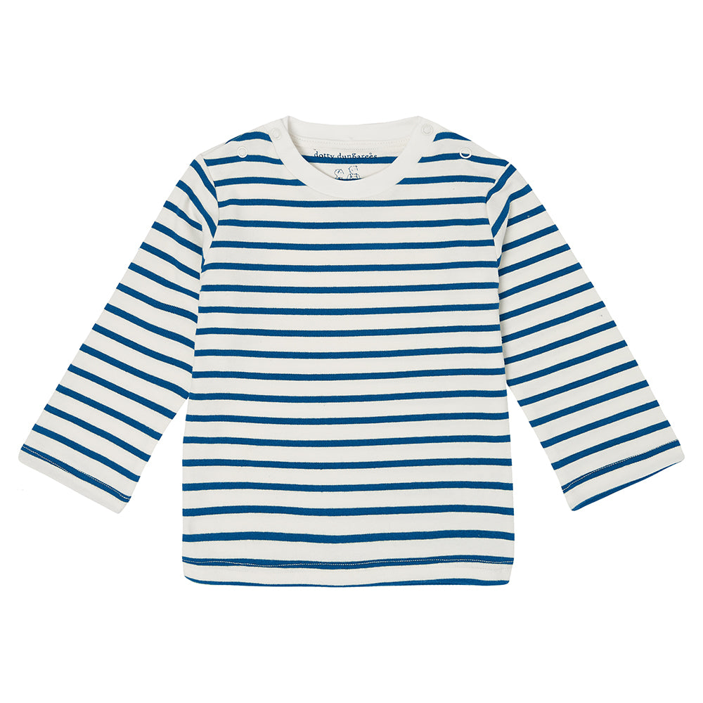 Breton Stripe L/S Top, Nordic Blue