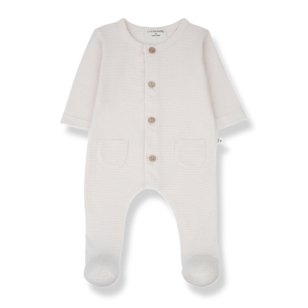 Florian Jumpsuit With Feet, Blush