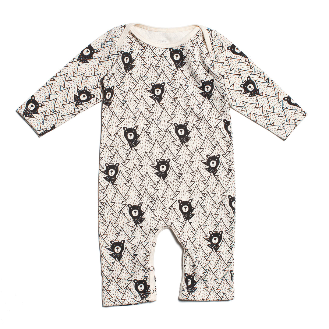 L/S Romper, Bears Black