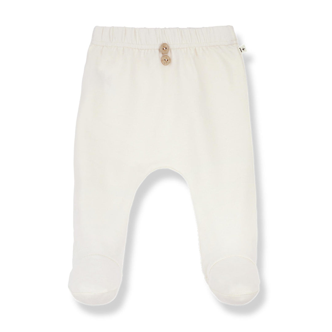 Mia Leggings w/ Feet, Ecru