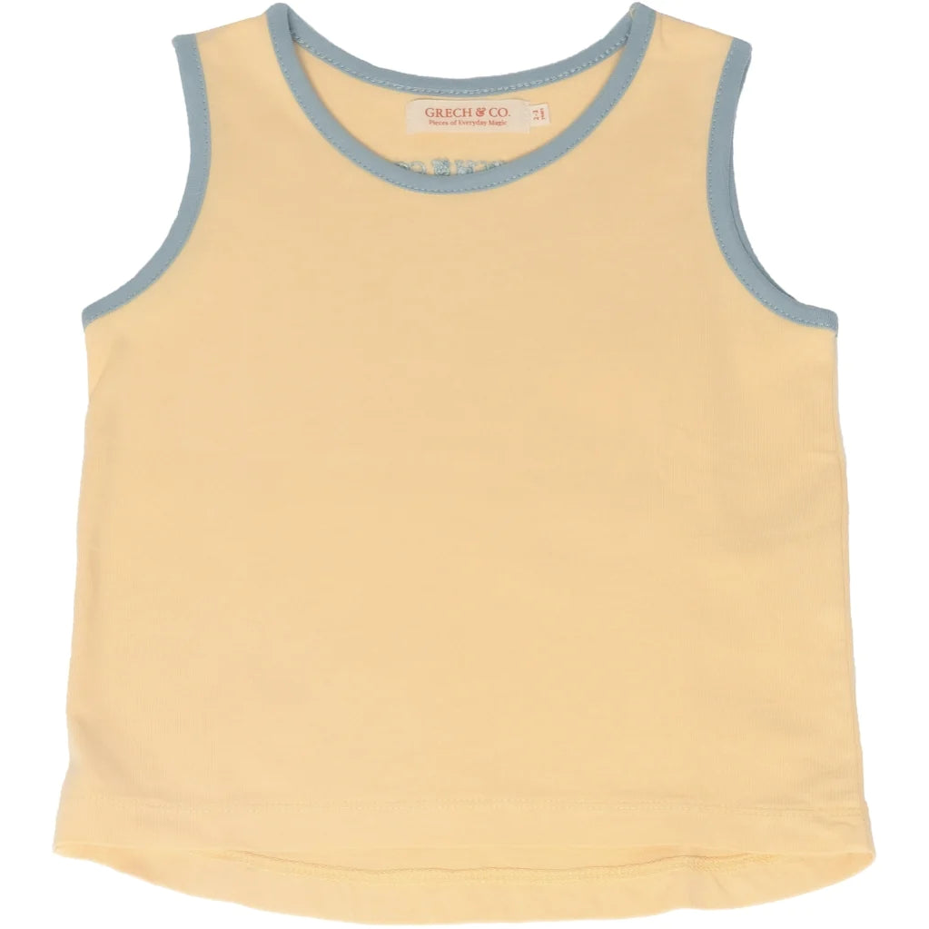 Blue and top yellow tank top