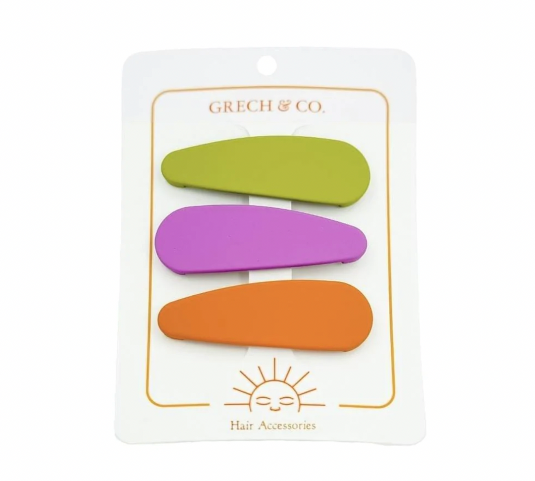 Snap Clip Set of 3, Chartreuse, Aster, Sienna