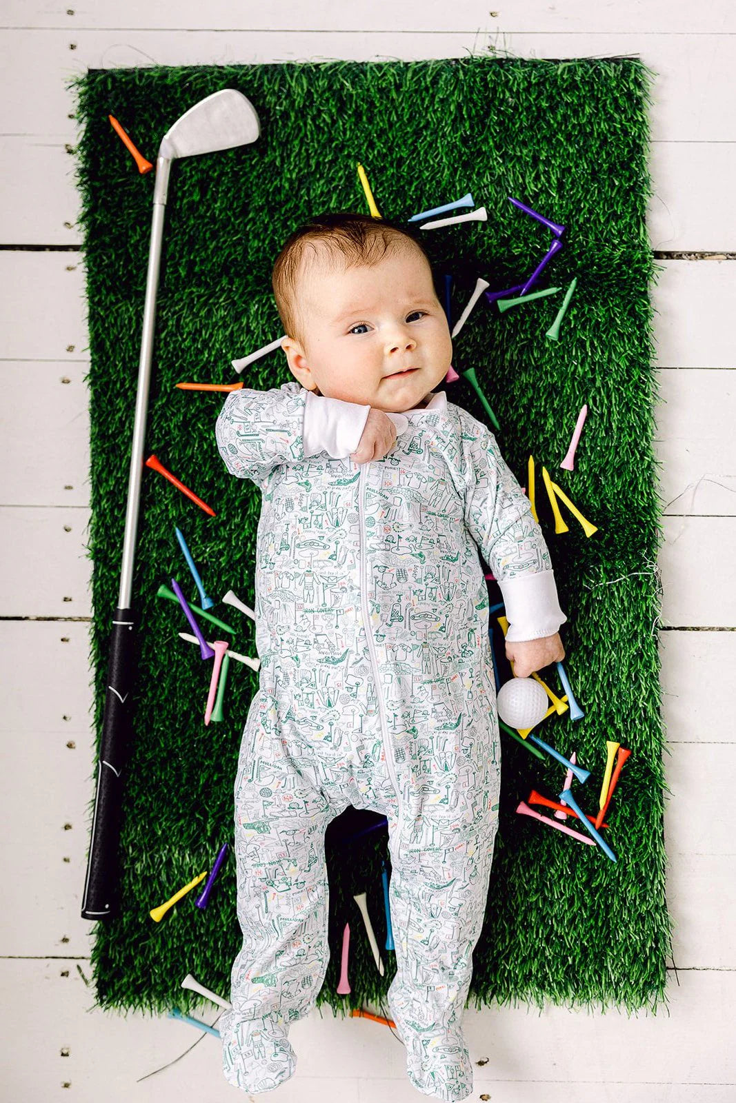 Zip Baby Onesie, Golf