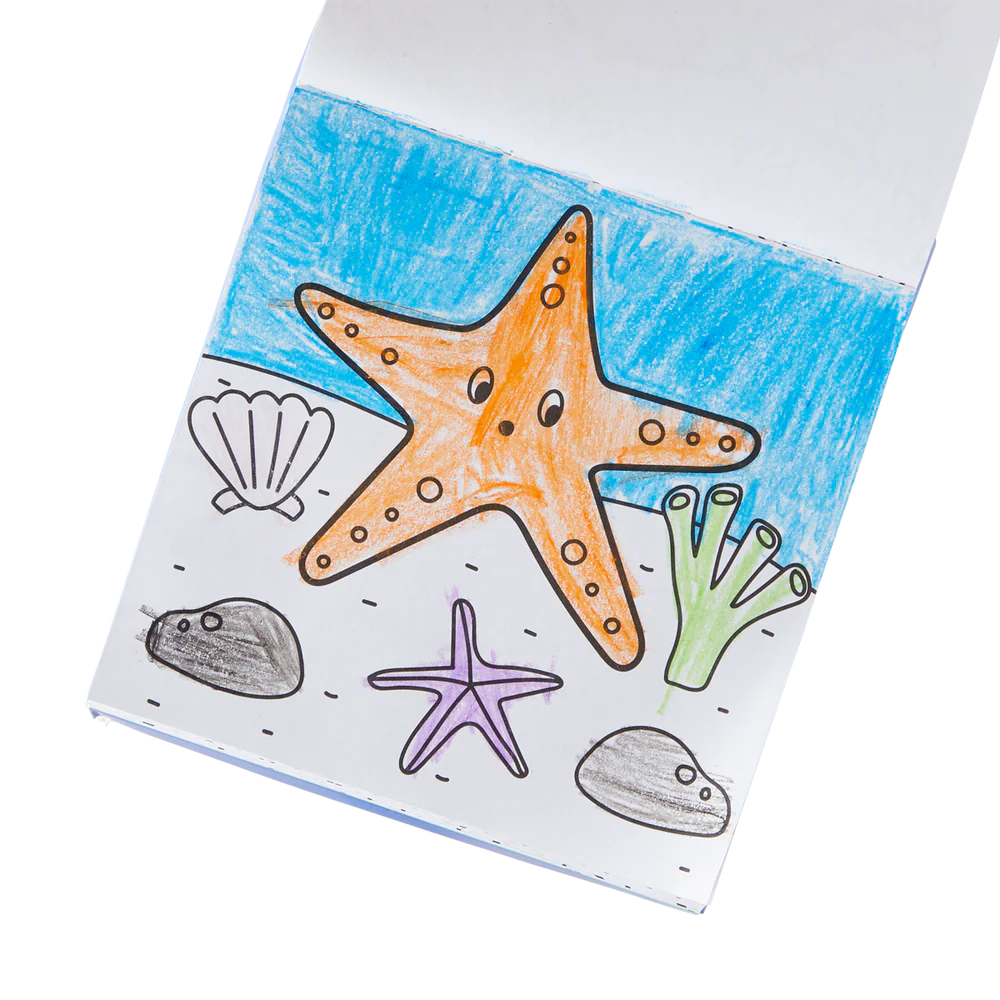 Carry Along Crayon & Coloring Book Kit, Sea Life