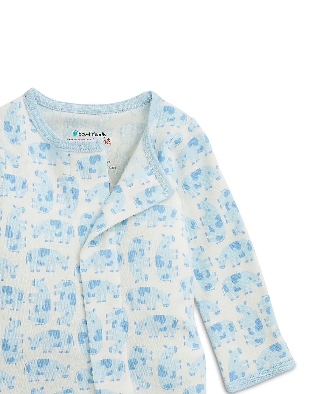 Organic Cotton Footie, Blue Cow