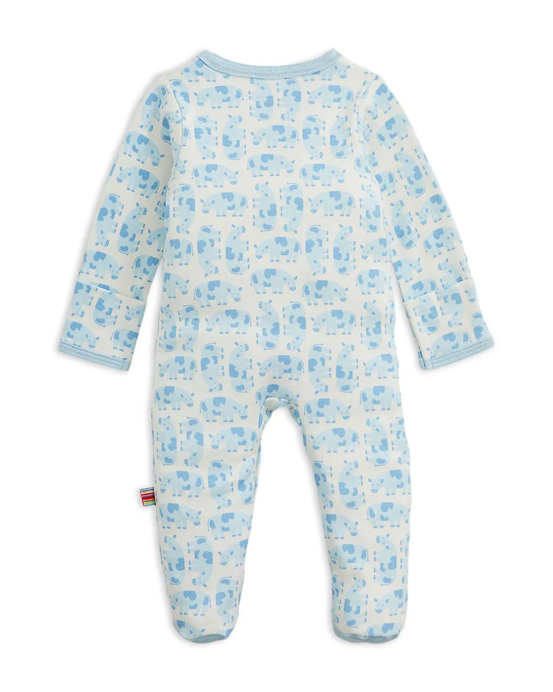 Organic Cotton Footie, Blue Cow