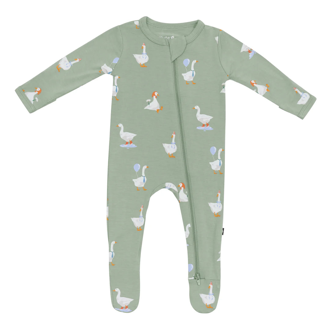 Kyte Zippered Footie, Silly Goose