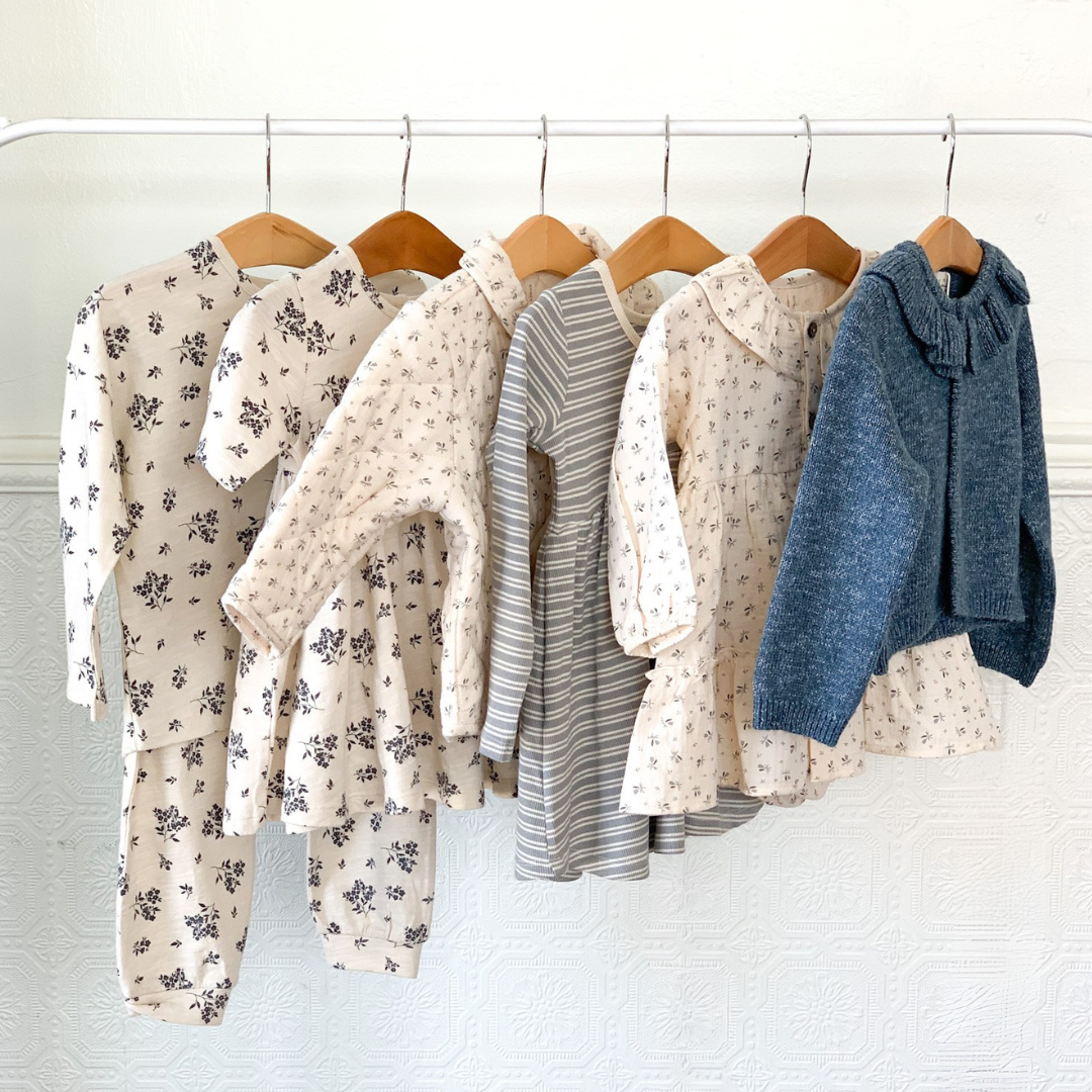 Tee + Pant Set, Blue Floral