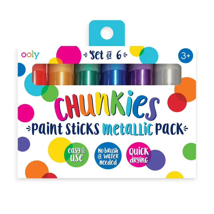 Chunkies Paint Sticks: Metallic 6 Pack