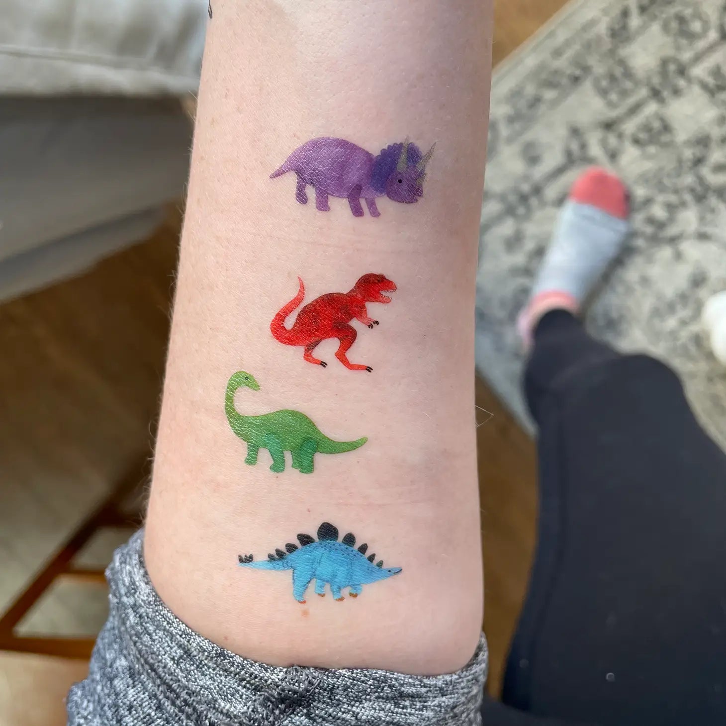 Buy Petit Fetti Dinosaur Temporary Tattoos for Kids 44 Glow in Online in  India  Etsy