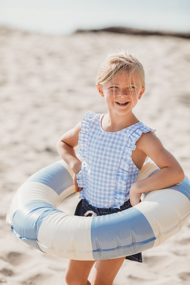Ruffle One Piece, Oasis Blue Gingham