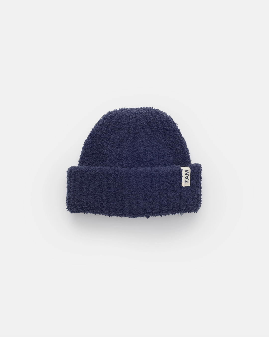 Ribbed Beanie - Fuzzy, Navy