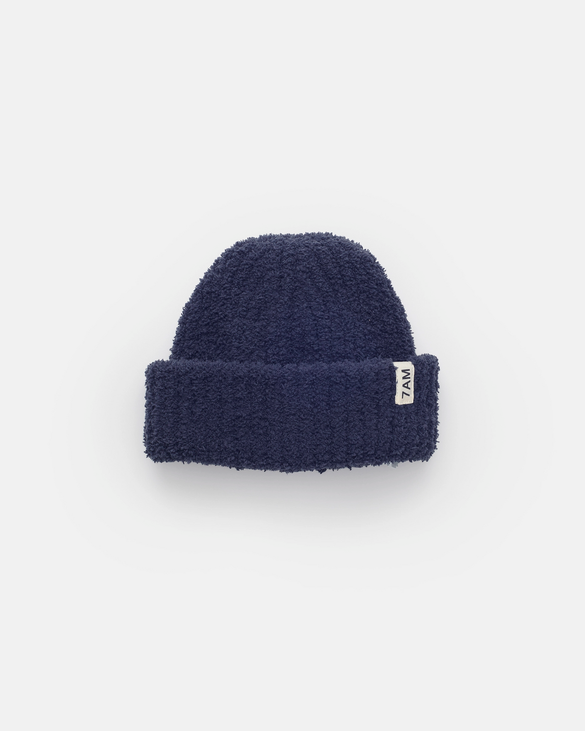 Ribbed Beanie - Fuzzy, Navy