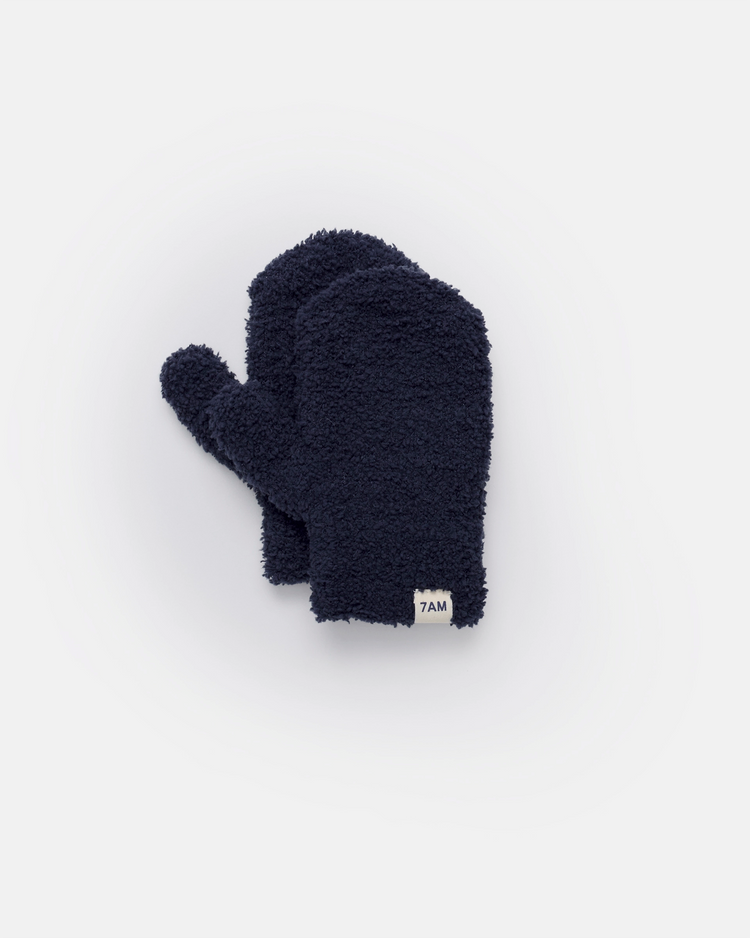 Mittens - Fuzzy, Navy