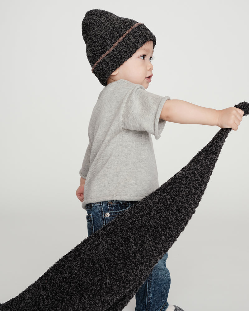 Beanie Fuzzy, Black Melange