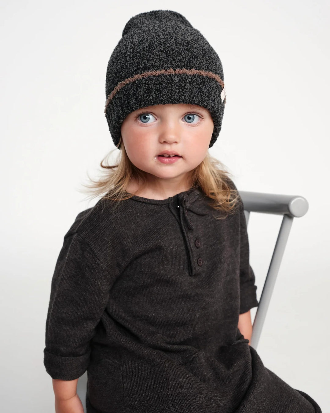 Beanie Fuzzy, Black Melange