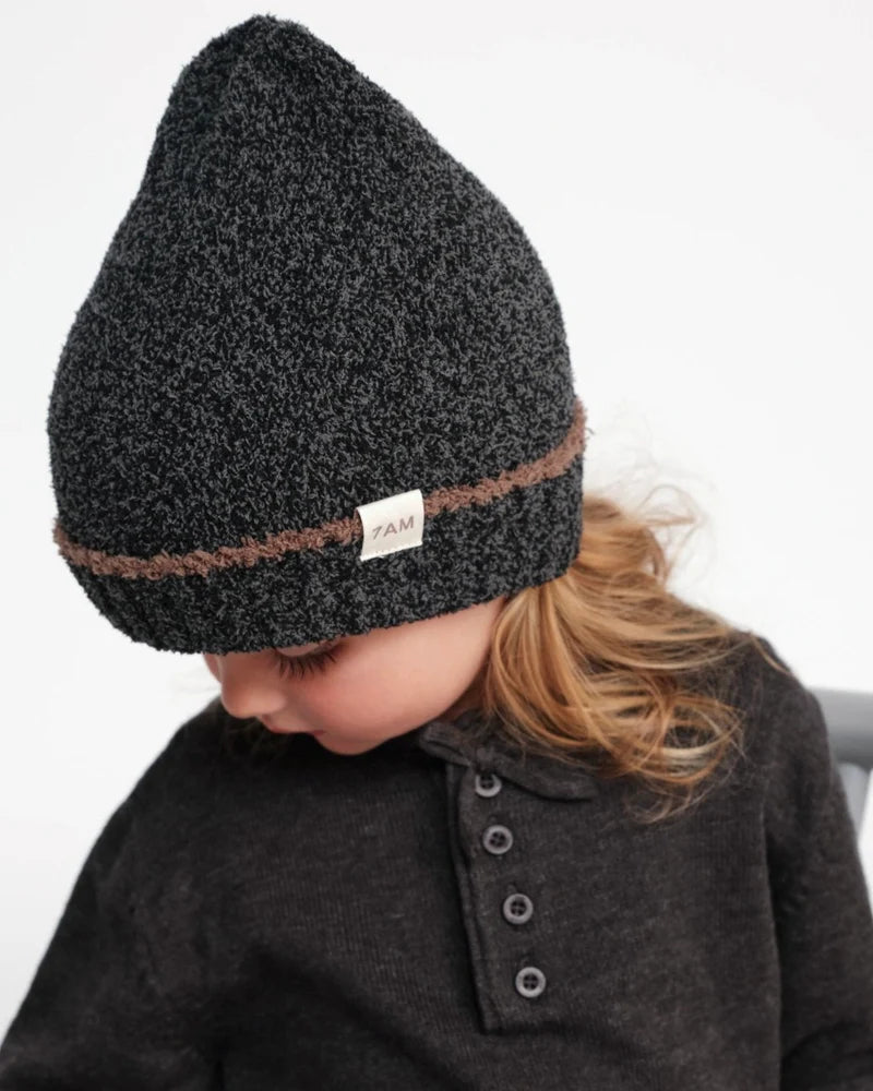 Beanie Fuzzy, Black Melange