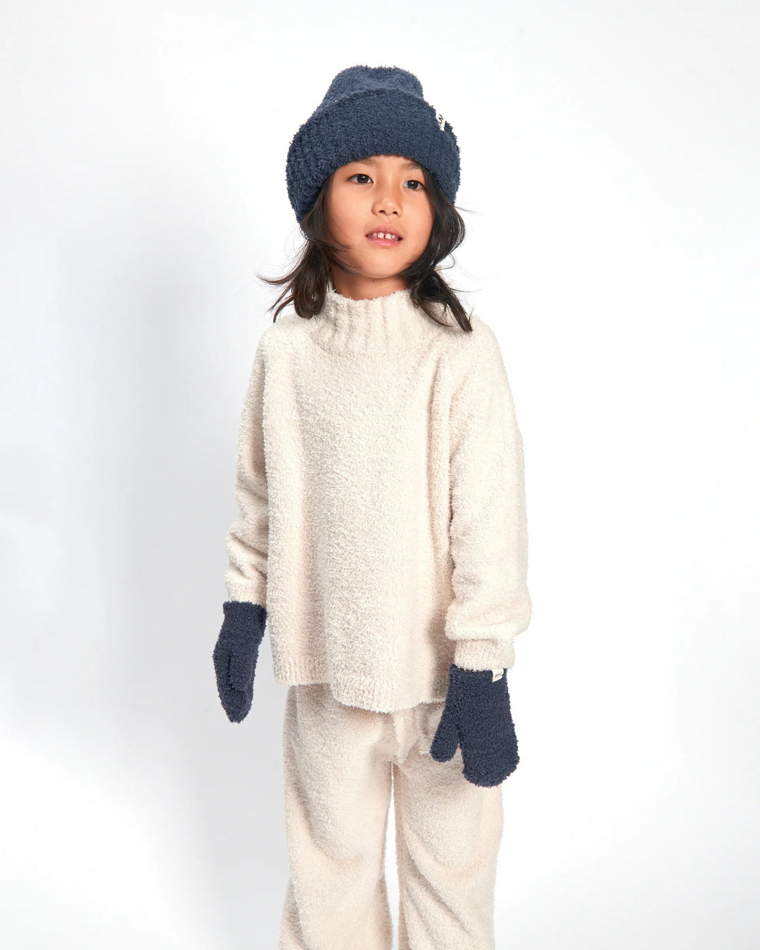 Mittens - Fuzzy, Navy