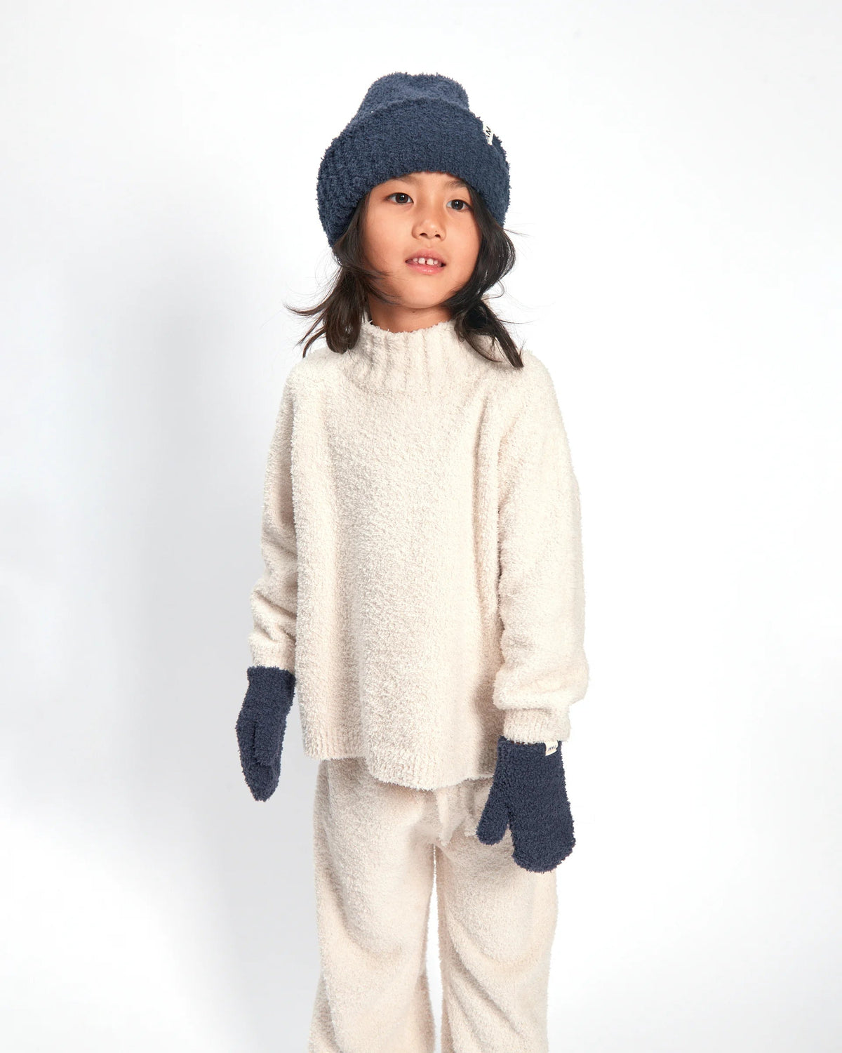 Mittens - Fuzzy, Navy