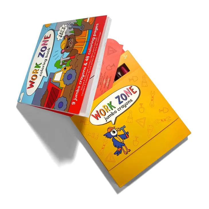 Carry Along Crayon & Coloring Book Kit, Work Zone