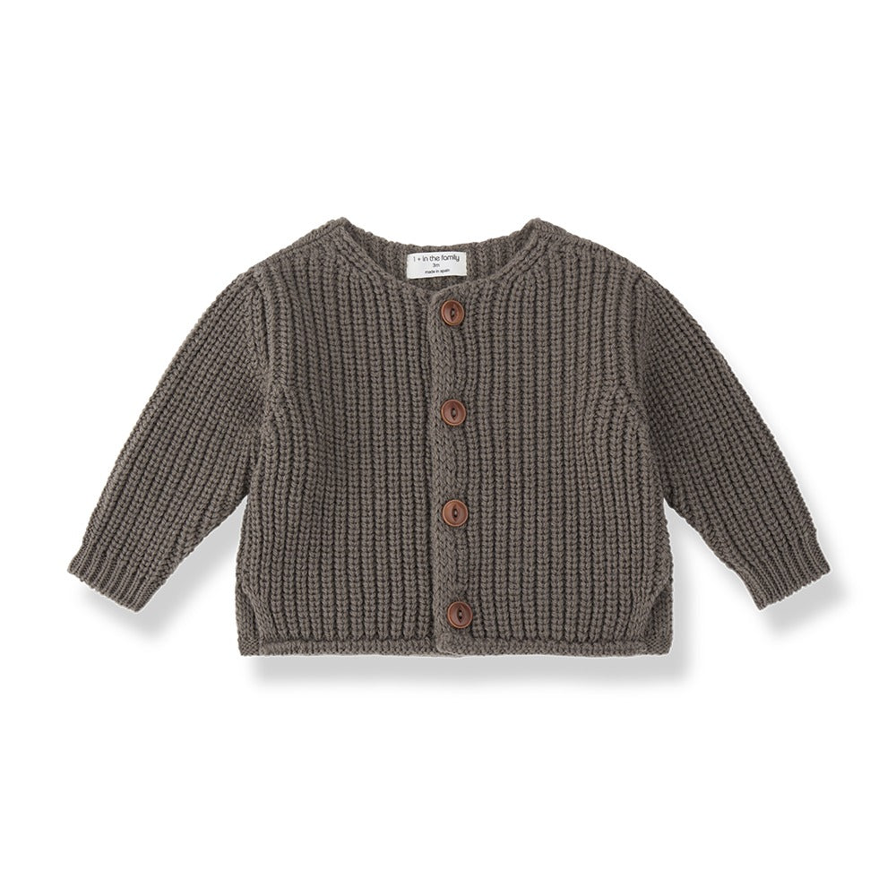Antibes Cardigan, Dark Taupe